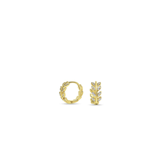 Garland Hoops Örhängen, 18k Guldpläterat 925 Silver