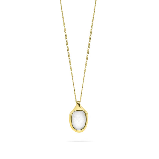 Halsband Snö, 14K Guldpläterat Kirurgiskt Stål