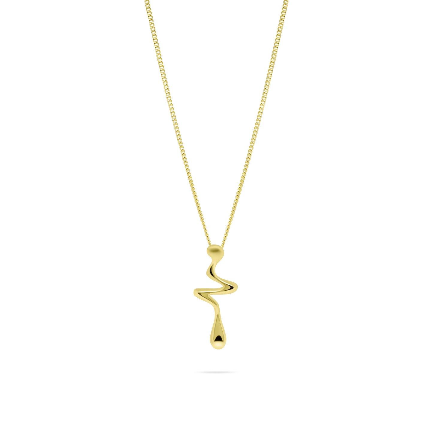 Liquid Flow Halsband, 14K Guldpläterat 925 Silver